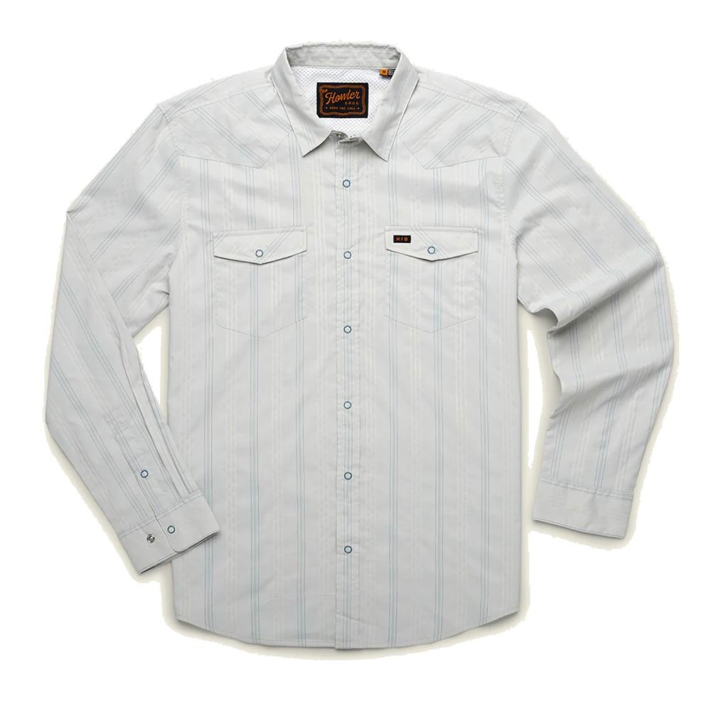 Howler Brothers H Bar B Tech Longsleeve Shirt Men's in Porter Stripe Stone